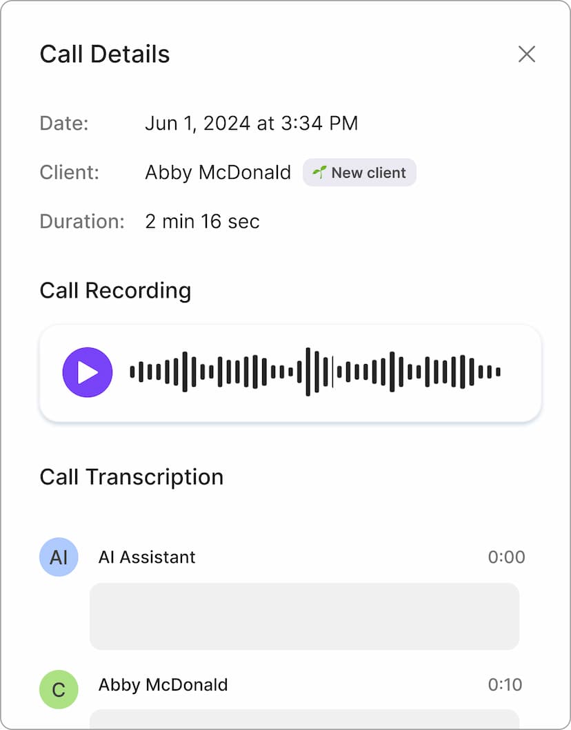 Automate Client Communication with a Voice AI Assistant That Works Around the Clock Reviva’s context-rich voice AI assistant answers treatment questions, schedules appointments, and outlines next steps seamlessly, all with full patient context.