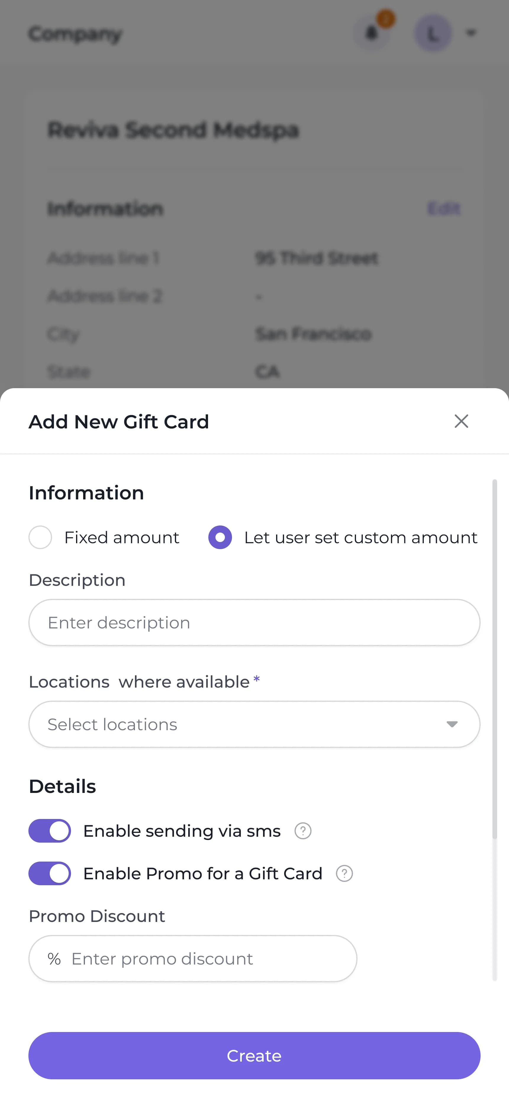 Digital Gift Cards screenshot
