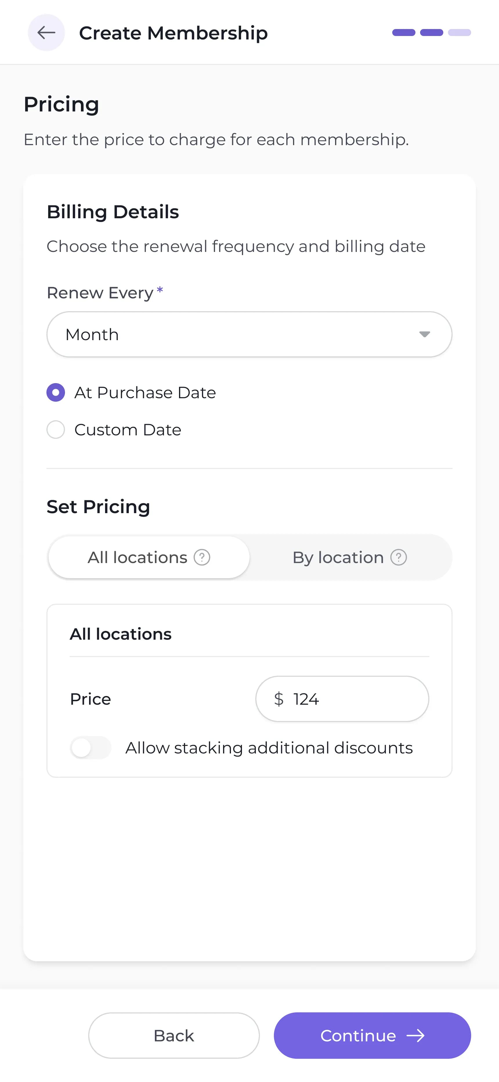 Recurring Revenue screenshot