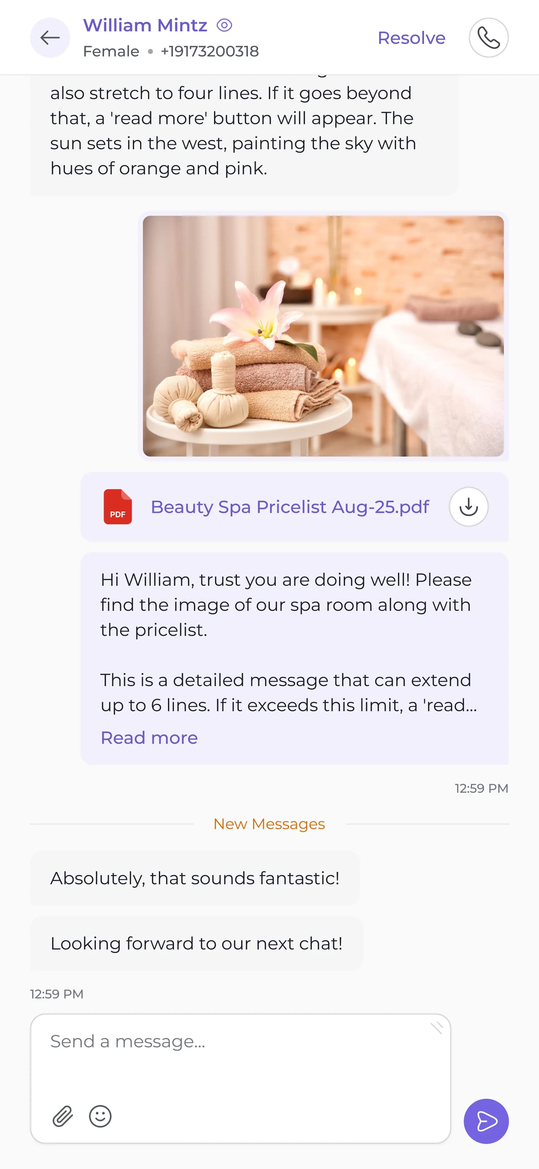 Client Communication screenshot