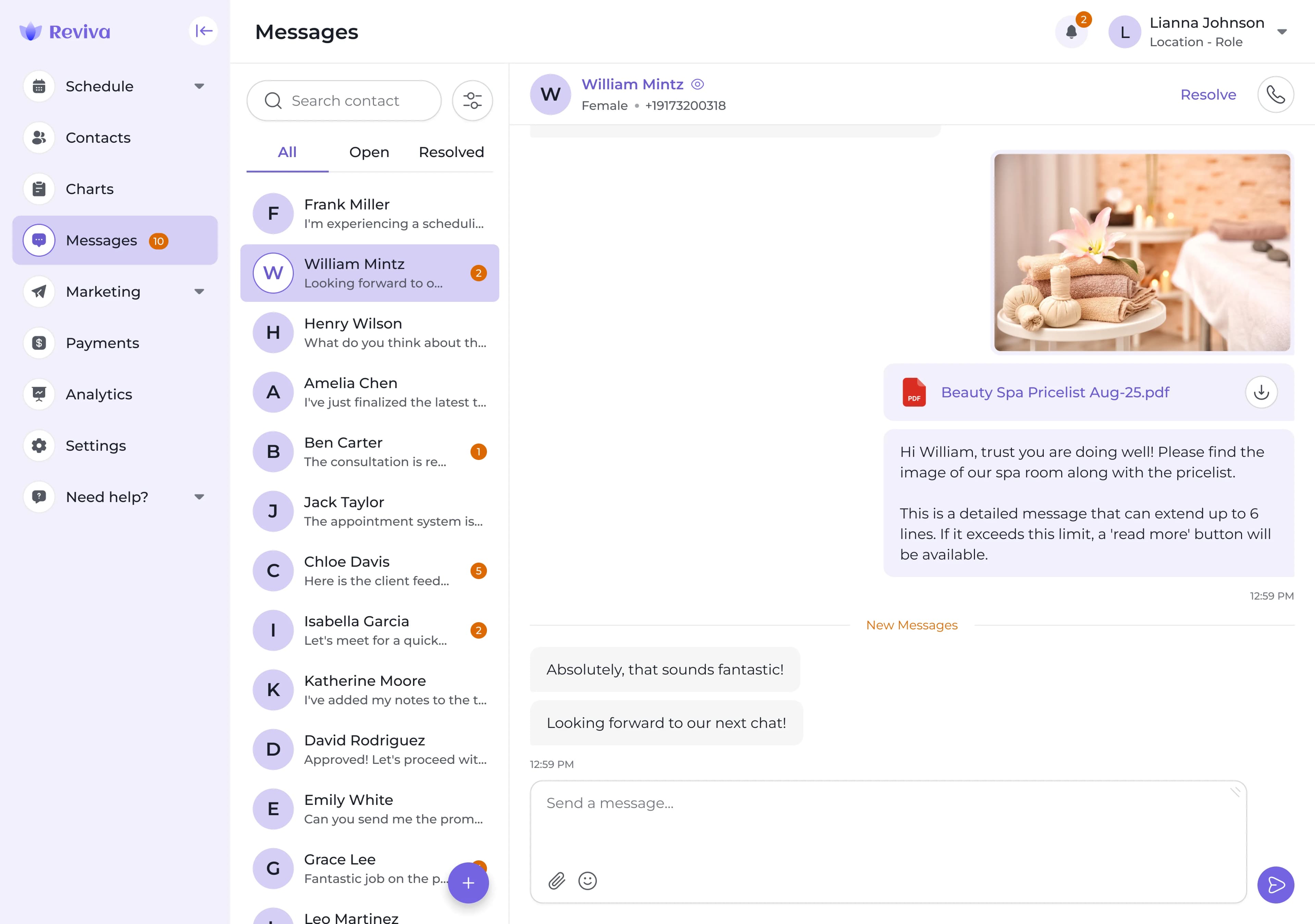 Client Communication screenshot