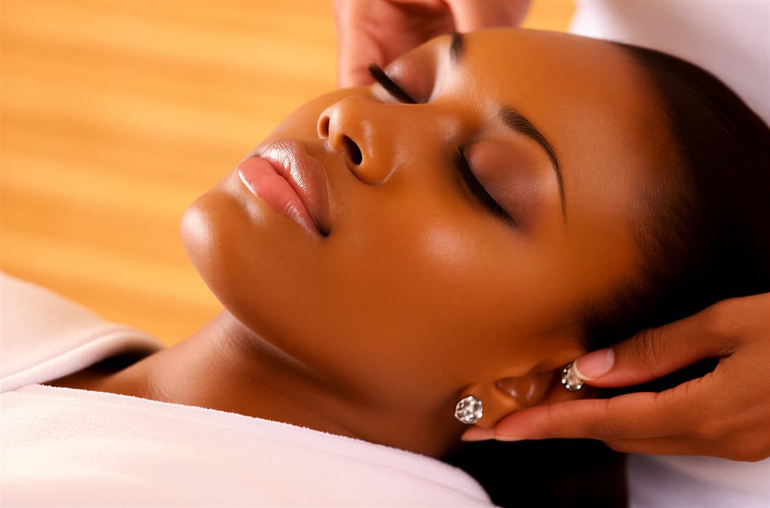 Practitioner attending to a client using Reviva med spa CRM software