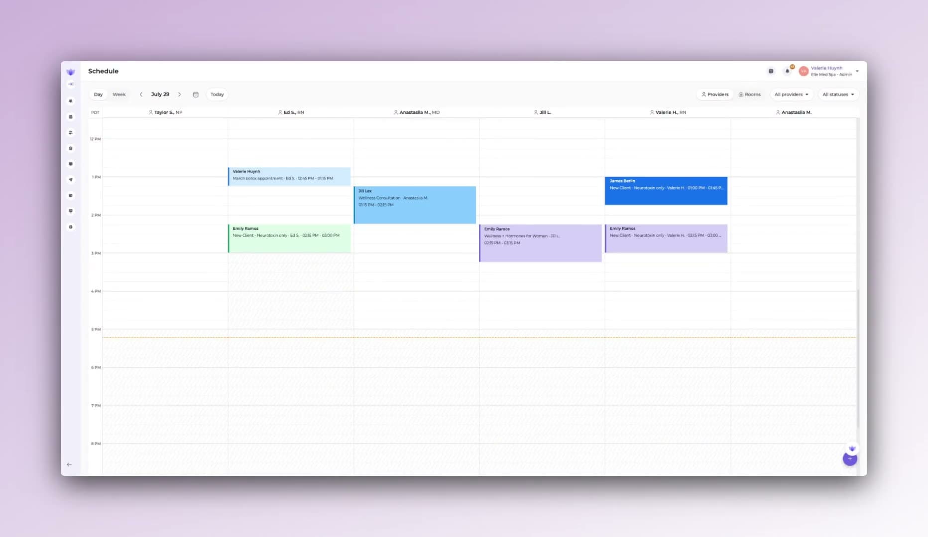 Reviva dashboard at the start of the product demo