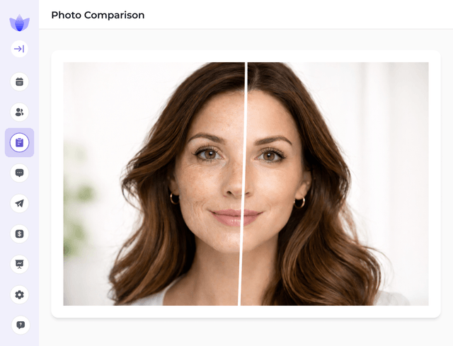 Before and after photo comparison