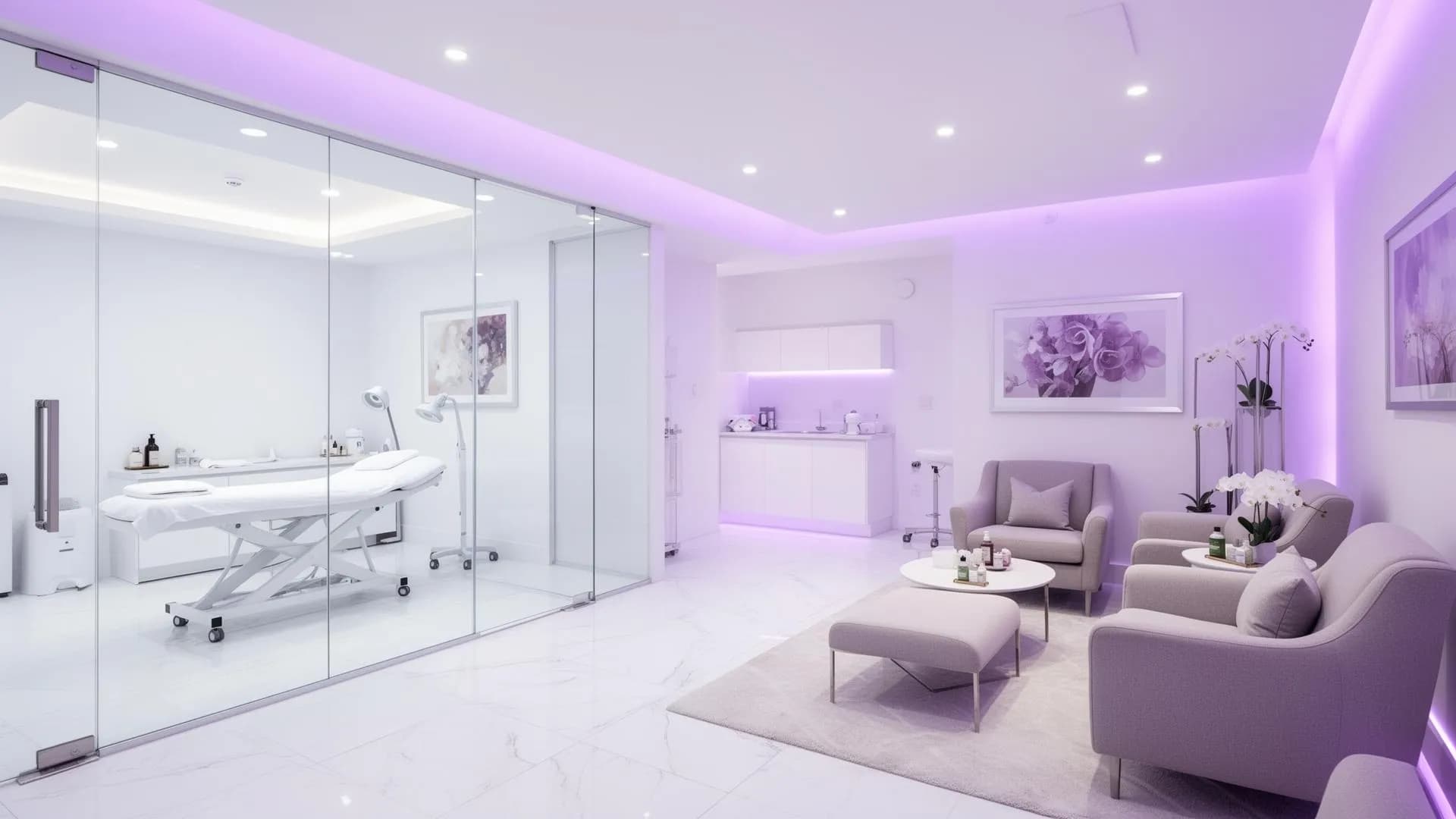 Beautiful modern medspa interior showcasing successful clinic setup